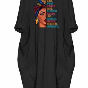 NWOT Black Graphic Tunic Dress